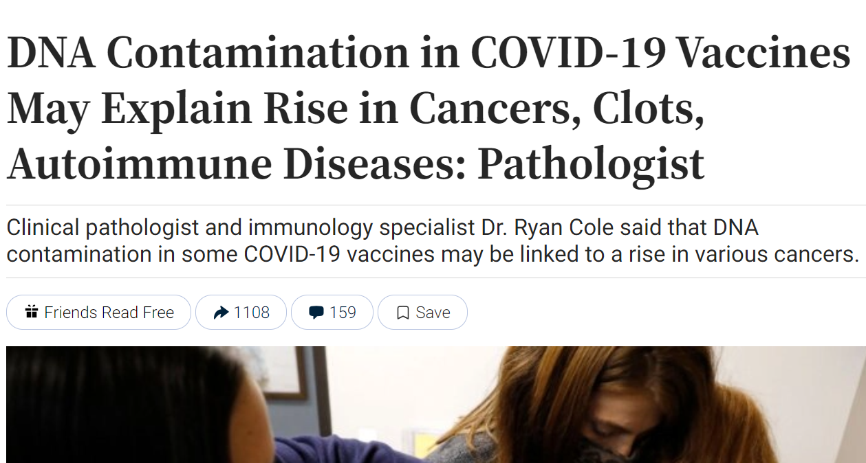 Forskning: DNA kontaminasjon i Covid-19 vaksiner