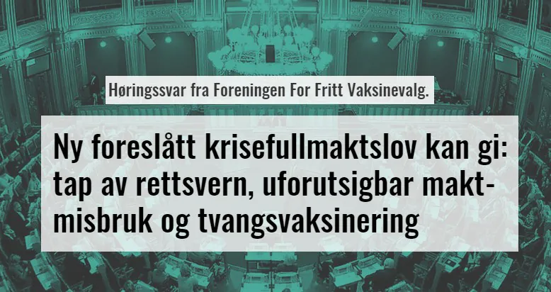 Høring: NOU 2019:13 Ny fullmaktslov: «Når krisen inntreffer» – 19.12.2019