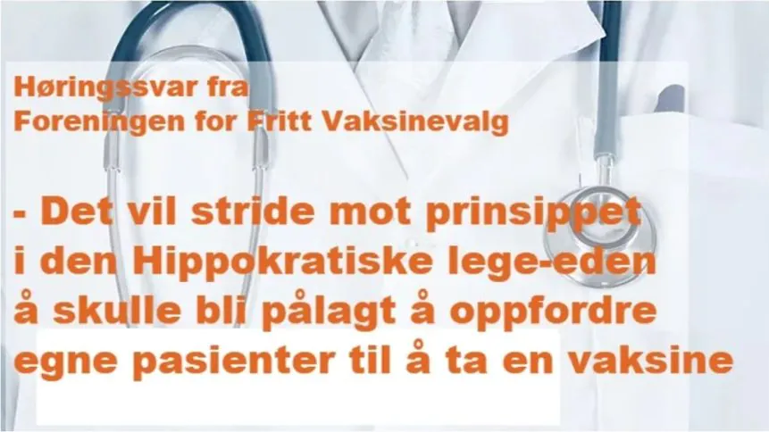 Høring: Forslag til endring i forskrift om nasjonalt vaksinasjonsprogram – 15.12.2020