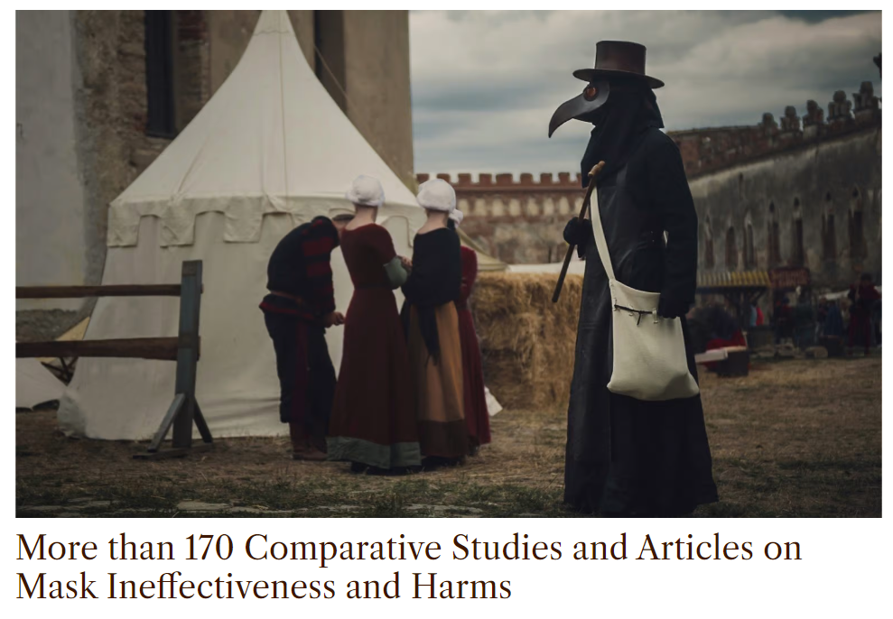 Forskning: More than 170 Comparative Studies and Articles on Mask Ineffectiveness and Harms